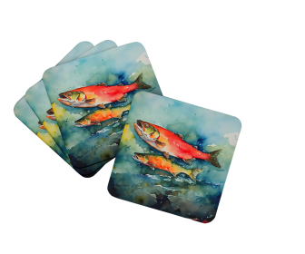 Salmon Foam Coasters (Color: 198453024381)