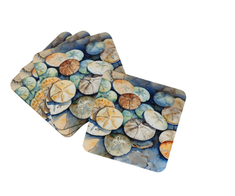 Sand Dollars Foam Coasters (Color: 198453024398)