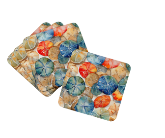 Sand Dollars Foam Coasters (Color: 198453024404)