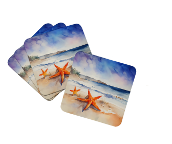 Starfish Foam Coasters (Color: 198453024497)
