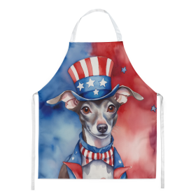 Italian Greyhound Patriotic American Apron (Color: DAC5738)