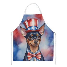 Miniature Pinscher Patriotic American Apron (Color: DAC5759)