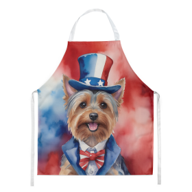 Silky Terrier Patriotic American Apron (Color: DAC5805)