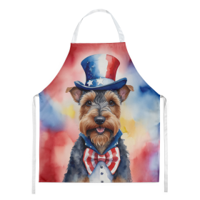 Welsh Terrier Patriotic American Apron (Color: DAC5817)
