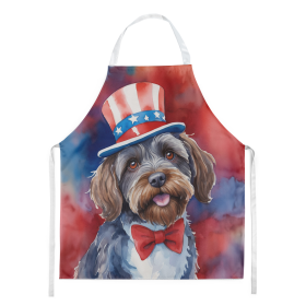 Wirehaired Pointing Griffon Patriotic American Apron (Color: DAC5821)
