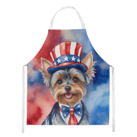 Yorkshire Terrier Patriotic American Apron (Color: DAC5823)