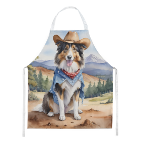Collie Cowboy Welcome Apron (Color: DAC5883)