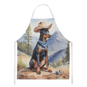 Doberman Pinscher Cowboy Welcome Apron (Color: DAC5891)