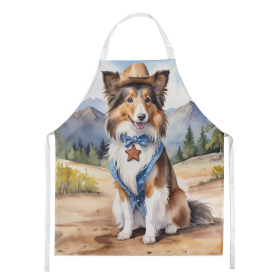 Sheltie Cowboy Welcome Apron (Color: DAC5980)