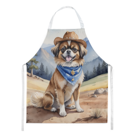 Tibetan Spaniel Cowboy Welcome Apron (Color: DAC5988)