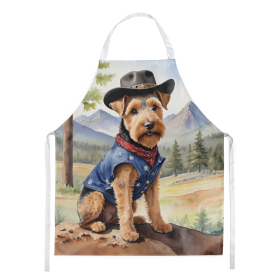 Welsh Terrier Cowboy Welcome Apron (Color: DAC5993)