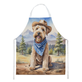 Wheaten Terrier Cowboy Welcome Apron (Color: DAC5996)