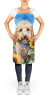 Goldendoodle in Sunflowers Apron