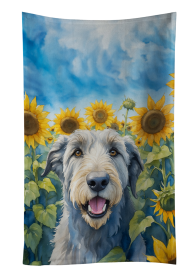 Irish Wolfhound in Sunflowers Kitchen Towel (Color: 198453049094)