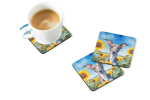 Italian Greyhound in Sunflowers Foam Coasters