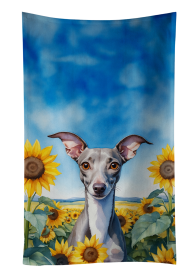 Italian Greyhound in Sunflowers Kitchen Towel (Color: 198453049100)