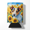 Jack Russell Terrier in Sunflowers Can or Bottle Hugger