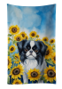 Japanese Chin in Sunflowers Kitchen Towel