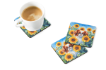 Japanese Chin in Sunflowers Foam Coasters