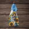 Keeshond in Sunflowers Kitchen Towel