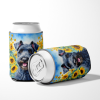 Kerry Blue Terrier in Sunflowers Can or Bottle Hugger