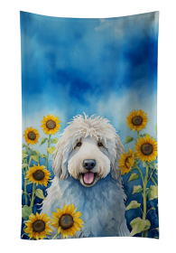 Komondor in Sunflowers Kitchen Towel (Color: 198453049162)