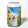Kuvasz in Sunflowers Can or Bottle Hugger