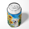 Kuvasz in Sunflowers Can or Bottle Hugger