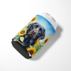 Labrador Retriever in Sunflowers Can or Bottle Hugger