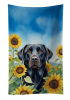 Labrador Retriever Sunflowers Kitchen Towel