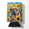 Mastiff in Sunflowers Can or Bottle Hugger