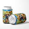 Mastiff in Sunflowers Can or Bottle Hugger