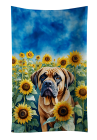 Mastiff in Sunflowers Kitchen Towel (Color: 198453049292)