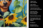 Miniature Pinscher in Sunflowers Kitchen Towel