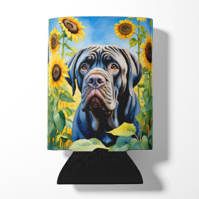 Neapolitan Mastiff in Sunflowers Can or Bottle Hugger (Color: 198453232281)