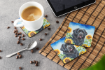 Newfoundland in Sunflowers Foam Coasters