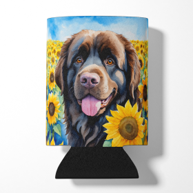 Newfoundland in Sunflowers Can or Bottle Hugger (Color: 198453232304)