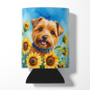 Norfolk Terrier in Sunflowers Can or Bottle Hugger