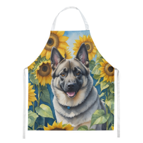 Norwegian Elkhound in Sunflowers Apron (Color: DAC6126)