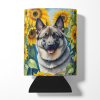 Norwegian Elkhound in Sunflowers Can or Bottle Hugger