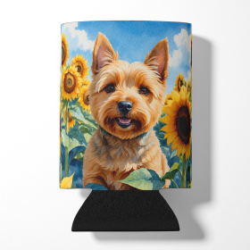 Norwich Terrier in Sunflowers Can or Bottle Hugger (Color: 198453232335)