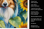 Sheltie in Sunflowers Kitchen Towel
