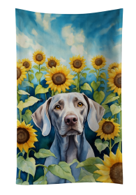 Weimaraner in Sunflowers Kitchen Towel (Color: 198453049797)