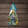 Weimaraner in Sunflowers Kitchen Towel