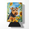 Welsh Terrier in Sunflowers Can or Bottle Hugger