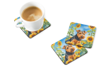 Welsh Terrier in Sunflowers Foam Coasters
