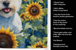 Westie in Sunflowers Kitchen Towel