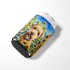 Wheaten Terrier in Sunflowers Can or Bottle Hugger
