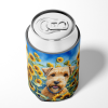 Wheaten Terrier in Sunflowers Can or Bottle Hugger
