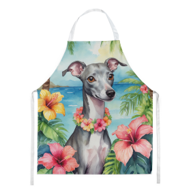 Italian Greyhound Luau Apron (Color: DAC6455)